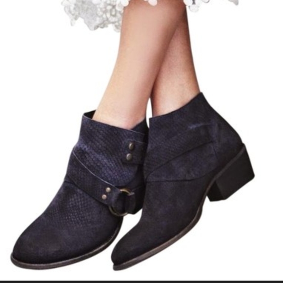 Free People Tortuga Leather Buckle Ankle Boots - Picture 4 of 15